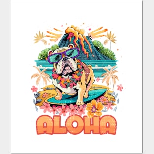 Aloha Surf Bulldog Hawaii Vintage Posters and Art